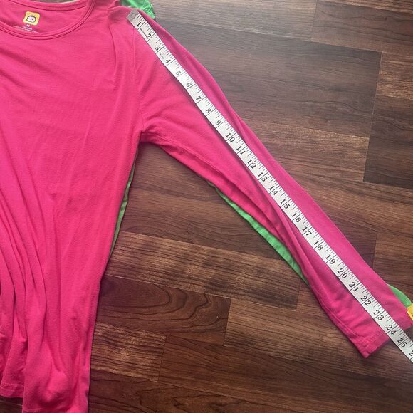 Lot of 2 Wonder Wink Under Scrub Shirts Women's M Long Sleeve Pink Green - Picture 9 of 11